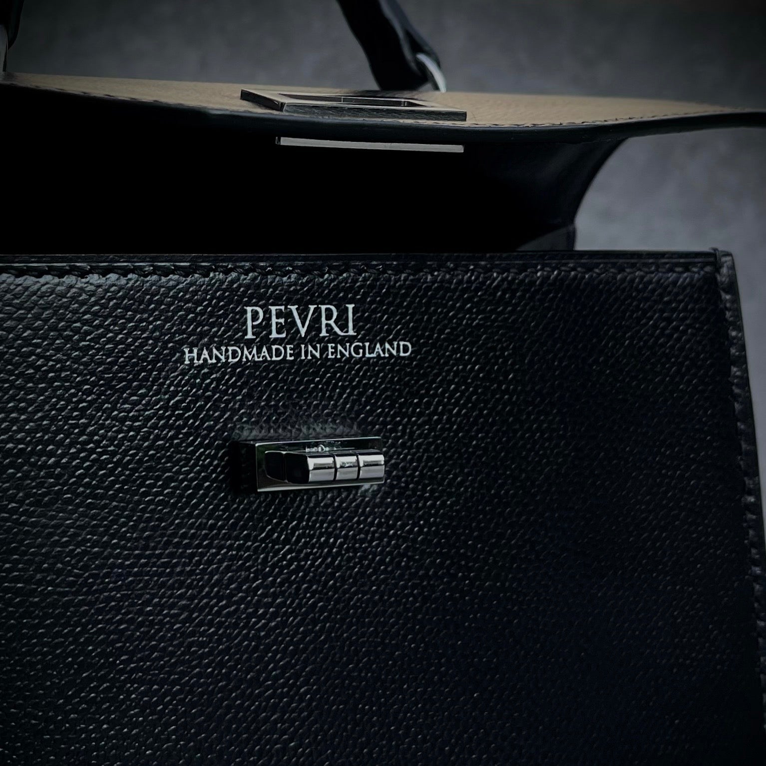 custom leather handbag black